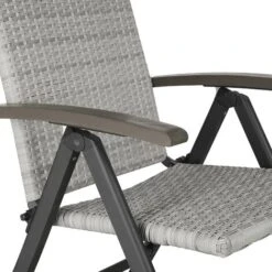 Silla De Jardín De Ratán Plegable Melbourne - Sillón De Poliratán Compacto, Mueble De Ratán Sintético Impermeable, Asiento De Jardín Con Estructura De Aluminio -Mano Mano Ventas 56501210 5