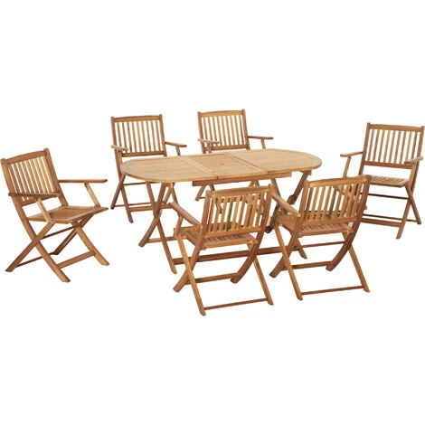 OUTSUNNY Conjunto De Jardín Madera Plegable 7 Piezas Mesa De Comedor 160x85x72 Cm Con Agujero Para Sombrilla Ø38mm 6 Sillas 60x55x91 Cm Para Terraza Exterior 1 OUTSUNNY Conjunto De Jardín Madera Plegable 7 Piezas Mesa De Comedor 160x85x72 Cm Con Agujero Para Sombrilla Ø38mm 6 Sillas 60x55x91 Cm Para Terraza Exterior