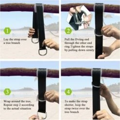 Betterlife - Correas Para Hamacas, Correas Para Colgar Columpios, 150 Cm, Correas Para Hamacas Al Aire Libre Con Mosquetones De Seguridad Para Columpio De árbol Y Hamacas, Máx. -Mano Mano Ventas 56877979 3