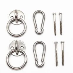 Kit Para Colgar Hamacas De Interior Con Mosquetones Y Tornillos De Acero Inoxidable