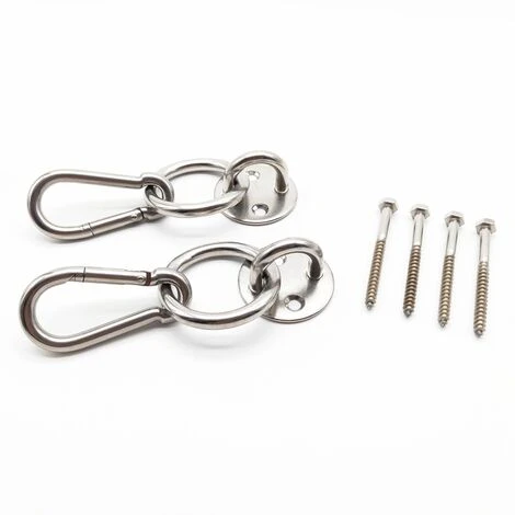 Kit Para Colgar Hamacas De Interior Con Mosquetones Y Tornillos De Acero Inoxidable 3 Kit Para Colgar Hamacas De Interior Con Mosquetones Y Tornillos De Acero Inoxidable - Imagen 3