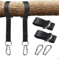 Kit De Correas Para Columpio De árbol, Con Dos Mosquetones De Acero Inoxidable, Adecuado Para Colgador De Neumáticos, Porche, Exterior Y Columpio Para Bebés