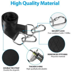 Kit De Correas Para Columpio De árbol, Con Dos Mosquetones De Acero Inoxidable, Adecuado Para Colgador De Neumáticos, Porche, Exterior Y Columpio Para Bebés -Mano Mano Ventas 56883320 3