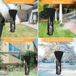 Betterlife Cubierta Para Calentador De Patio, Cubierta Para Calentador De Patio De Tela Oxford 210D, Impermeable, A Prueba De Viento, Polvo Y Nieve, Cubierta Protectora Redonda Resistente Con Bolsa De -Mano Mano Ventas 56888856 4