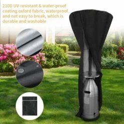 Betterlife Cubierta Para Calentador De Patio, Cubierta Para Calentador De Patio De Tela Oxford 210D, Impermeable, A Prueba De Viento, Polvo Y Nieve, Cubierta Protectora Redonda Resistente Con Bolsa De -Mano Mano Ventas 56888856 5