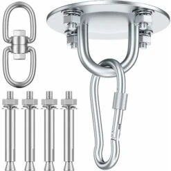Gancho De Techo Silla Colgante Gancho Giratorio De 360°, Soporte Exterior De Acero Inoxidable Hasta 500 Kg Para Fijación De Techo Silla Colgante Hamaca Saco De Boxeo Triumph 1 PCS Rotación De 360 °