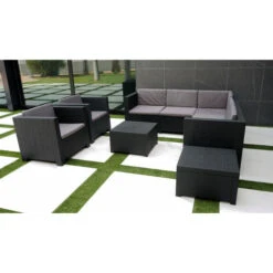 CONJUNTO DE EXTERIOR GRECIA - 7 PLAZAS + 2 MESITAS CENTRO -Mano Mano Ventas 57594076 2