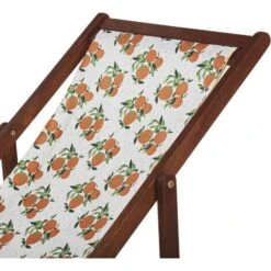 Conjunto De 2 Tumbonas De Jardín De Tela Madera De Acacia Oscura Patrón De Naranjas Reclinable Plegable Anzio 9 Conjunto De 2 Tumbonas De Jardín De Tela Madera De Acacia Oscura Patrón De Naranjas Reclinable Plegable Anzio -Mano Mano Ventas 57767383 5