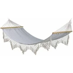 Hamaca De Exterior Con Flecos 200 X 100 Cm FRIOUL
