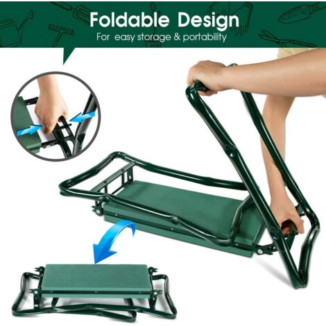Hengda 2 En 1 Kniebank Con Cojín De Rodilla Suave, Taburete De Jardín Plegable Con 1 Bolsas De Herramientas Grandes, Banco De Jardín Hecho De Acero, Hasta 150 Kg 5 Hengda 2 En 1 Kniebank Con Cojín De Rodilla Suave, Taburete De Jardín Plegable Con 1 Bolsas De Herramientas Grandes, Banco De Jardín Hecho De Acero, Hasta 150 Kg - Imagen 5