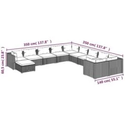 Set Muebles De Jardín 11 Pzas Y Cojines Ratán Sintético Marrón VidaXL -Mano Mano Ventas 58522677 3