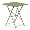 Mesa De Jardín Cuadrada 60 X 60 Cm Plegable De Acero Verde Cactus Rome
