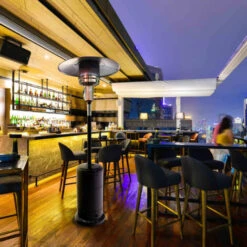 Estufa De Gas Para Exterior Acero Inoxidable Kekai 13 KW 81x221 Cm Superficie Calefactable 25 M² Color Negro -Mano Mano Ventas 5875479 2