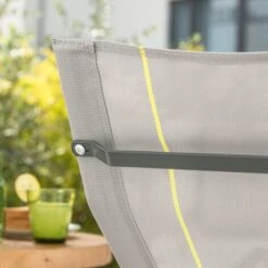 Tumbona, Mecedora Con Bolsillo Lateral, Estructura De Hierro, Malla Transpirable Teslin, Cómodo, Soporta Hasta 120 Kg OGS47-HG SoBuy ES -Mano Mano Ventas 59039334 4