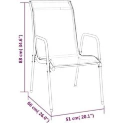 Sillas De Jardín 2 Unidades Acero Y Textilene Negro VidaXL -Mano Mano Ventas 59200870 3