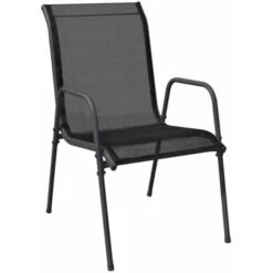 Sillas De Jardín 2 Unidades Acero Y Textilene Negro VidaXL -Mano Mano Ventas 59200870 4