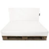Funda Para Sofá De Palet Blanco Polipiel Para Interior Asiento 120x80x14 Blanco