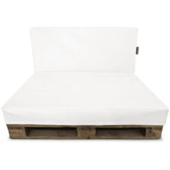 Funda Para Sofá De Palet Blanco Polipiel Para Interior Asiento 120x80x14 Blanco