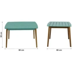 Mesa De Jardín Para Niños De Acacia Azul - GOZO - Venta-unica -Mano Mano Ventas 59226980 3