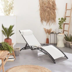 Tumbonas De Aluminio Y Textileno Blanco Louisa X2 -Mano Mano Ventas 59242737 4