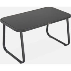 Salón De Jardín En Metal Y Textileno Para 4 Personas, Negro, Moderno -Mano Mano Ventas 59243240 4