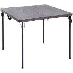 OUTSUNNY Mesa Plegable Portátil Para Camping Mesa Auxiliar Multiusos Marrón 2 Medidas