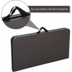 OUTSUNNY Mesa Plegable Portátil Para Camping Mesa Auxiliar Multiusos Marrón 2 Medidas -Mano Mano Ventas 5934178 5