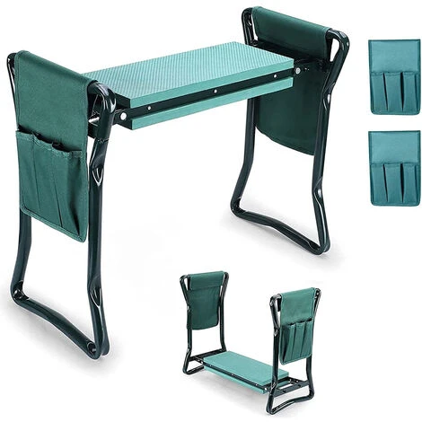 Taburete Jardín Plegable Con Bolsa De Herramientas Asiento De Jardinería Carga 150kg Para Pesca Picnic Viajes 1 Taburete Jardín Plegable Con Bolsa De Herramientas Asiento De Jardinería Carga 150kg Para Pesca Picnic Viajes
