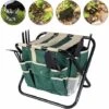 Taburete De Jardinería Multifuncional Asiento De Jardinería Plegable Con Bolsa De Herramientas Banco Jardín Para Pesca Picnic Viajes