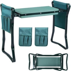 Taburete De Jardinería Plegable Silla Arrodillada Jardín Portátil Con Bolsa De Herramientas Soporta Hasta 150kg