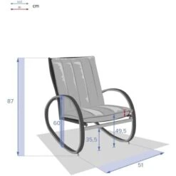 Silla Mecedora Nevada Gris - Hespéride -Mano Mano Ventas 60204745 3