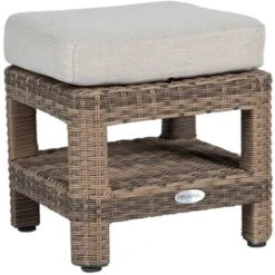 Puf De Jardín Cuadrado Polynésia Marrón - Hespéride