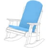 Gardenista Cojín De Asiento Para Silla De Exterior De Calidad Superior Y Respaldo Alto Con Correas De Seguridad Para Jardín, Cojín De Asiento Para Silla Duradero Con Cremallera Oculta, Turquesa