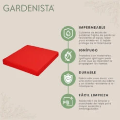 Gardenista Almohadillas De Asiento Para Exteriores Para Keter Allibert Carolina Garden Cojines Resistentes Al Agua Y Ligeros Para Muebles De Ratán De Patio, 2pc Rojo -Mano Mano Ventas 60310645 4