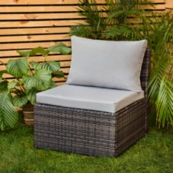 Gardenista Cojines De Sofá De Exterior Para Muebles De Ratán, Almohadilla De Asiento Resistentes Al Agua O Almohada De Respaldo Para Decoración De Jardín Con Relleno, Gris(56x52x6cm) -Mano Mano Ventas 60310674 5