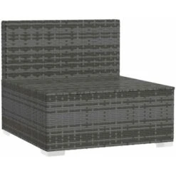 Sofá Central De Jardín Con Cojines Ratán Sintético Gris VidaXL 8 Sofá Central De Jardín Con Cojines Ratán Sintético Gris VidaXL -Mano Mano Ventas 61101205 4