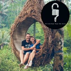 Silla Hamaca, Soporte Para Pesas De 300 Kg, Kit De Accesorios Colgantes Definitivo, Ganchos Giratorios Para Idoor 2 Piezas -Mano Mano Ventas 61174266 5