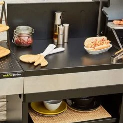 Desserte De Jardin - Noir / Inox - Module Compatible Fidji 3 Et 4 - Cuisine Extérieure - Cook'In Garden -Mano Mano Ventas 61932687 4