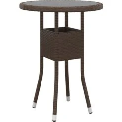 Juego De Comedor De Jardín 3 Piezas Ratán Sintético Marrón VidaXL -Mano Mano Ventas 62077351 4