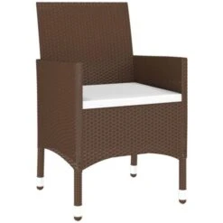 Juego De Comedor De Jardín 3 Piezas Ratán Sintético Marrón VidaXL -Mano Mano Ventas 62077351 5