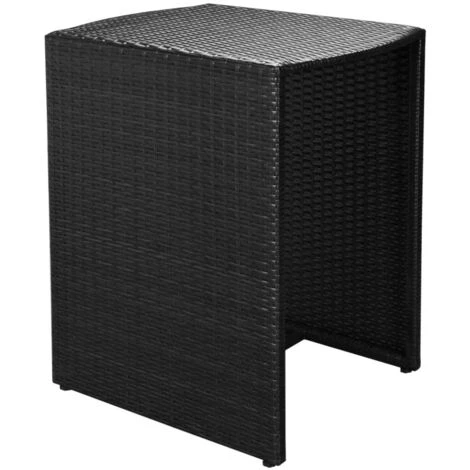 Mesa Y Sillas Bistró Jardín 3 Pzas Y Cojines Poli Ratán Negro VidaXL 5 Mesa Y Sillas Bistró Jardín 3 Pzas Y Cojines Poli Ratán Negro VidaXL - Imagen 5