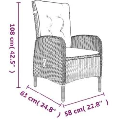 Juego De Comedor Para Jardín 3 Piezas Con Cojines Gris Y Negro VidaXL 7 Juego De Comedor Para Jardín 3 Piezas Con Cojines Gris Y Negro VidaXL -Mano Mano Ventas 62931332 3