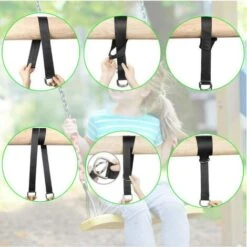 Correa Para Hamaca De árbol - Correas Ajustables Para Hamaca, Correa Para Hamaca Para Silla Con 2 Ganchos De Mosquetón De Bloqueo De Seguridad Y Anillas En D Con Protectores Para árboles Para Columpio -Mano Mano Ventas 63828849 2