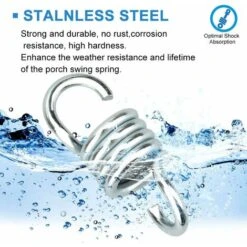PCS Accesorio De Gancho Para Hamaca Saco De Boxeo Muelle De Acero Inoxidable Servicio Pesado 250 Kg Para Hamaca Sillón Silla Colgante Saco De Boxeo Saco De Boxeo Columpio Soulet - Plata -Mano Mano Ventas 63881766 4