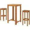 Juego Muebles De Bar De Jardín 3 Pzas Madera De Acacia Maciza VidaXL