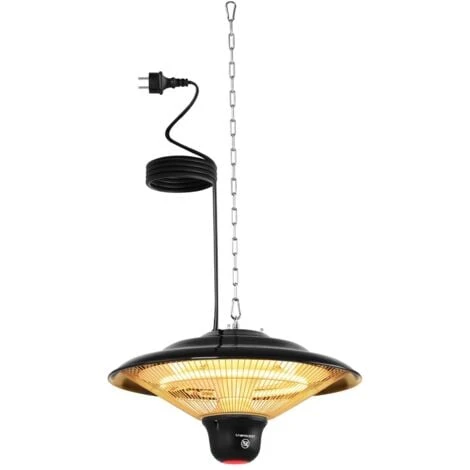 Estufa Eléctrica De Techo Por Infrarrojos Exterior Calentador Colgante 1.500 W 1 Estufa Eléctrica De Techo Por Infrarrojos Exterior Calentador Colgante 1.500 W