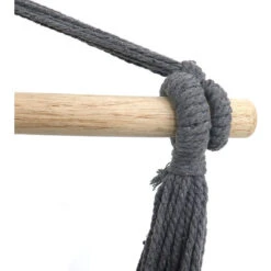 Silla Colgante Exterior Con Flecos, Hamaca Portátil Para Interior Y Exterior - Gris -Mano Mano Ventas 66683685 4