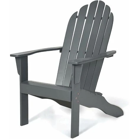 GIANTEX Silla De Jardín De Madera Maciza En Forma De Rana, Con Una Carga Máxima De 160 Kg, Ergonómica, Apta Para Jardines, Balcones Y Salones, 69 X 88 X 103 Cm (Color Gris) 1 GIANTEX Silla De Jardín De Madera Maciza En Forma De Rana, Con Una Carga Máxima De 160 Kg, Ergonómica, Apta Para Jardines, Balcones Y Salones, 69 X 88 X 103 Cm (Color Gris)