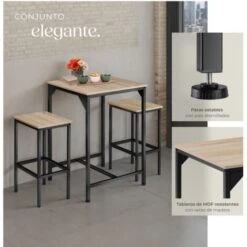 Juego De Muebles De Bar Inverness - Juego De Mesa Para Bar, Conjunto De Muebles Moderno Para Bistró, Set Minimalista De Taburetes -Mano Mano Ventas 67434795 3