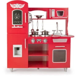 Cocina De Madera Para Niños - Big Red - Con Una Nevera, Microondas Y Telefono -Mano Mano Ventas 67467547 3